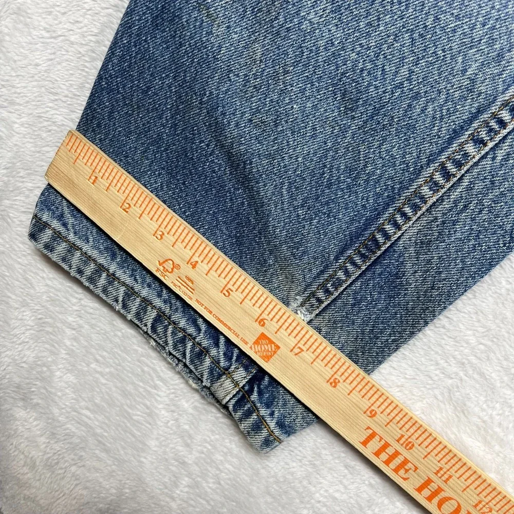 VTG Levi's 505 Regular Fit Straight Leg Jeans‎ Men's Denim Distressed - 34X30.5